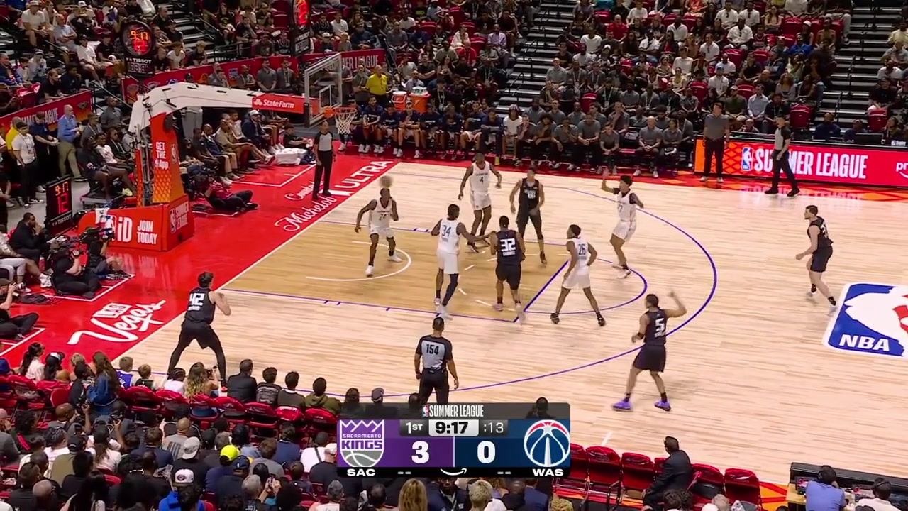 AJ Dybantsa with the 3-pointer and the jumper to start the game with a replay