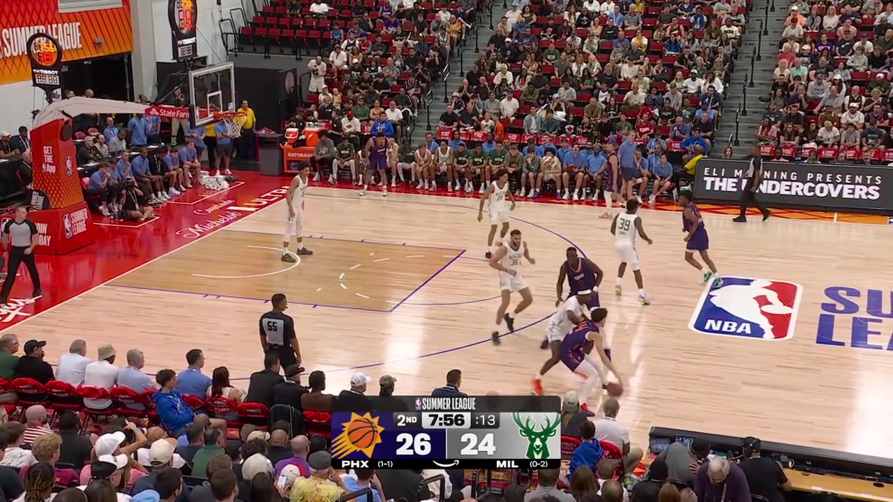 Zach Austin with the fastbreak powerful poster dunk on Koby Brea and the stare off a behind the back pass by Kam Jones with replays