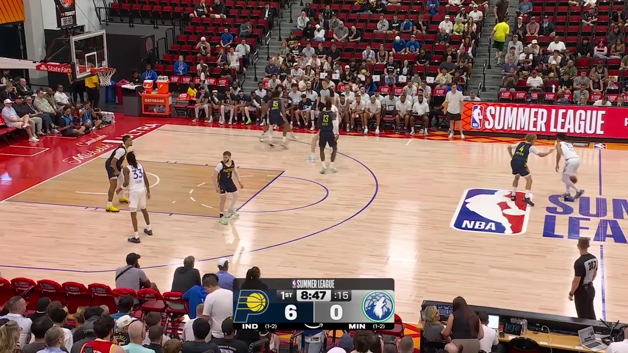 Isaiah Evans who was 016 from 3 so far hits two triples going 24 from 3 with a replay