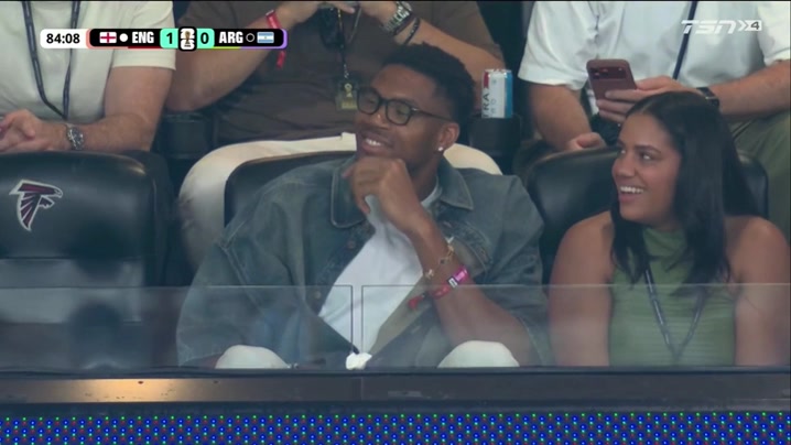 Miami Heat Superstar Giannis Antetokounmpo Spotted at FIFA WorldCup Watching Argentina VS England
