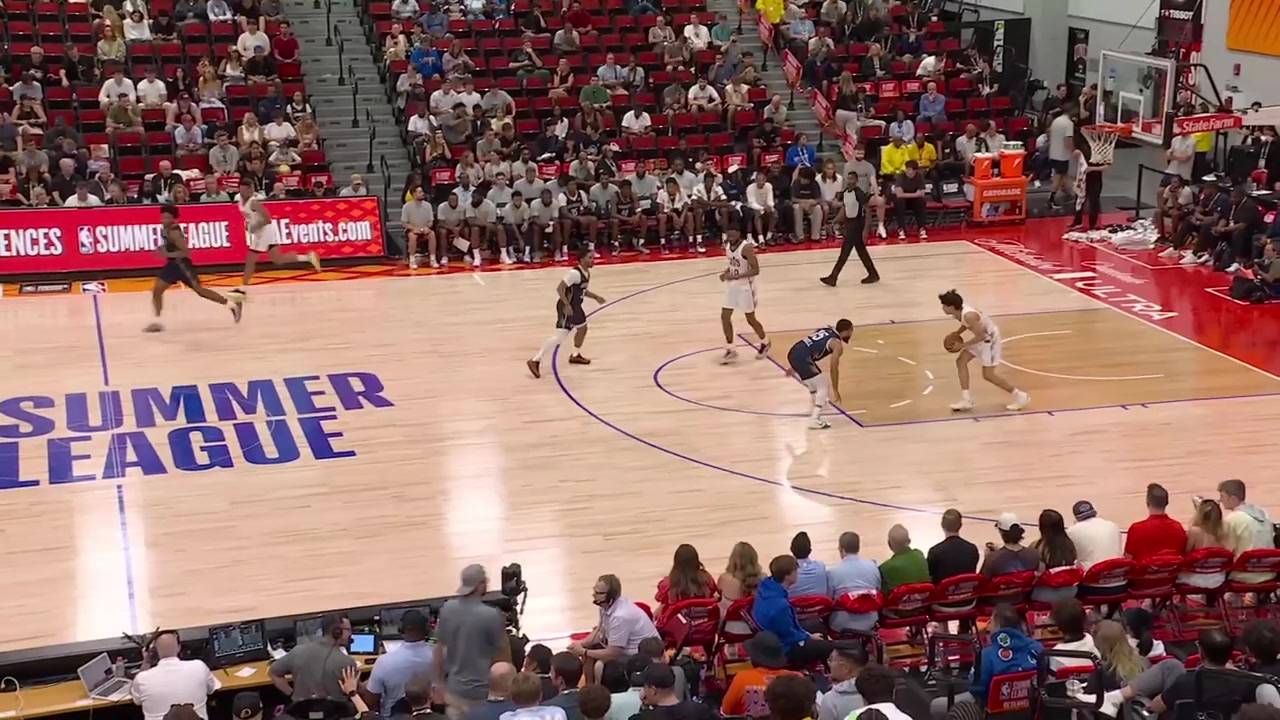 Metta World Peace says Sean East II is one of his favorite players in the Summer League and when he is asked why he said it is because he is one of his agents' representatives