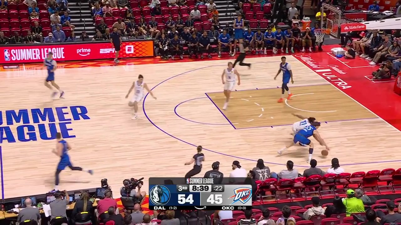 Sergio De Larrea finds Guillermo Diaz-Graham Vsevolod Ishchenko and John Poulakidas for the 3-pointers including a no-look pass with a replayDe Larrea with 9 assists early in the 2nd half