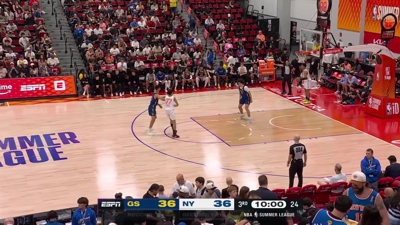 Lajae Jones with the steal on the inbound pass to start the 2nd half scores a layup and shortly after scores And-1 layup with replays