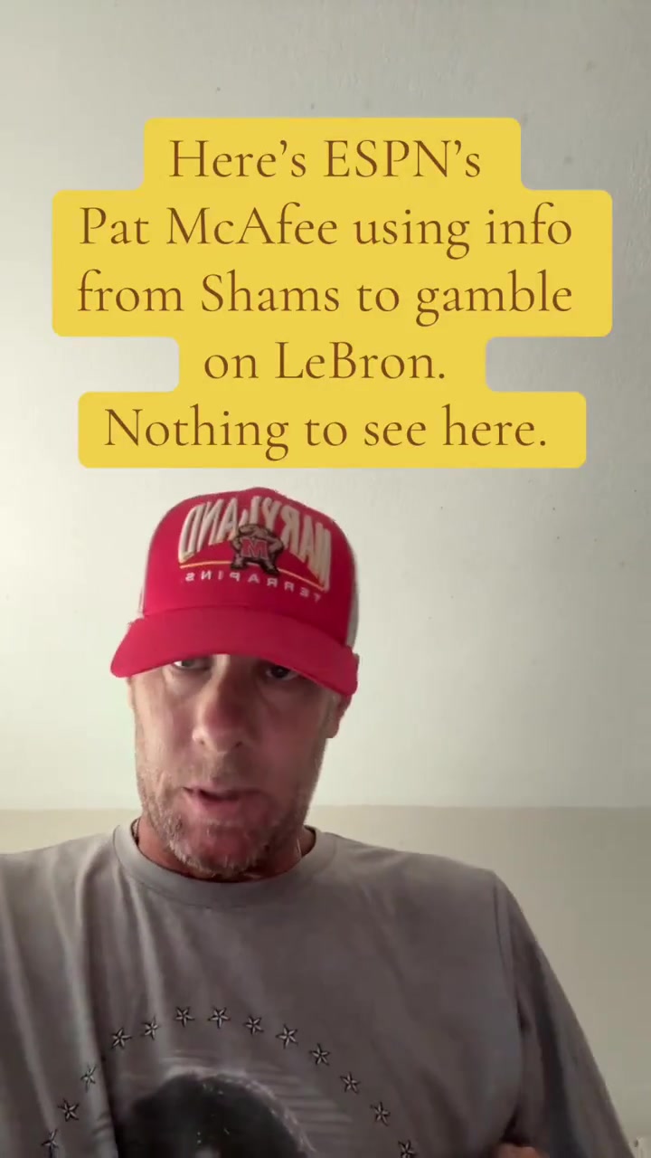 Jeff Pearlman criticized Pat McAfee after McAfee said on his show that he used advance information from ESPN NBA insider Charania to place a btt on LeBron James free agency destination Charania had told McAfee ahead of time that he would want him on the show that day