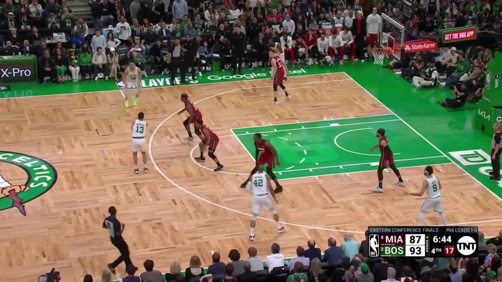 Grant Williams trash talks Jimmy Butler after hitting a three to extend the lead Butler gets the and one on Williams and they go head to head