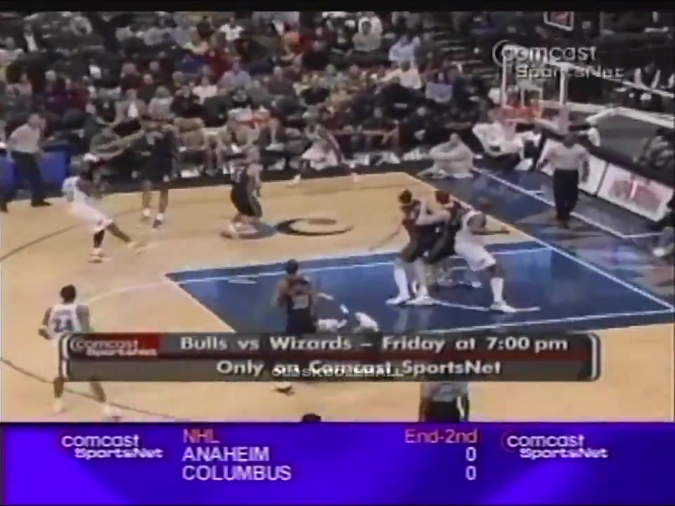 Michael Jordan drops 45 on the Nets after Kenyon Martin tells him mid-game that he has a bad back 2001