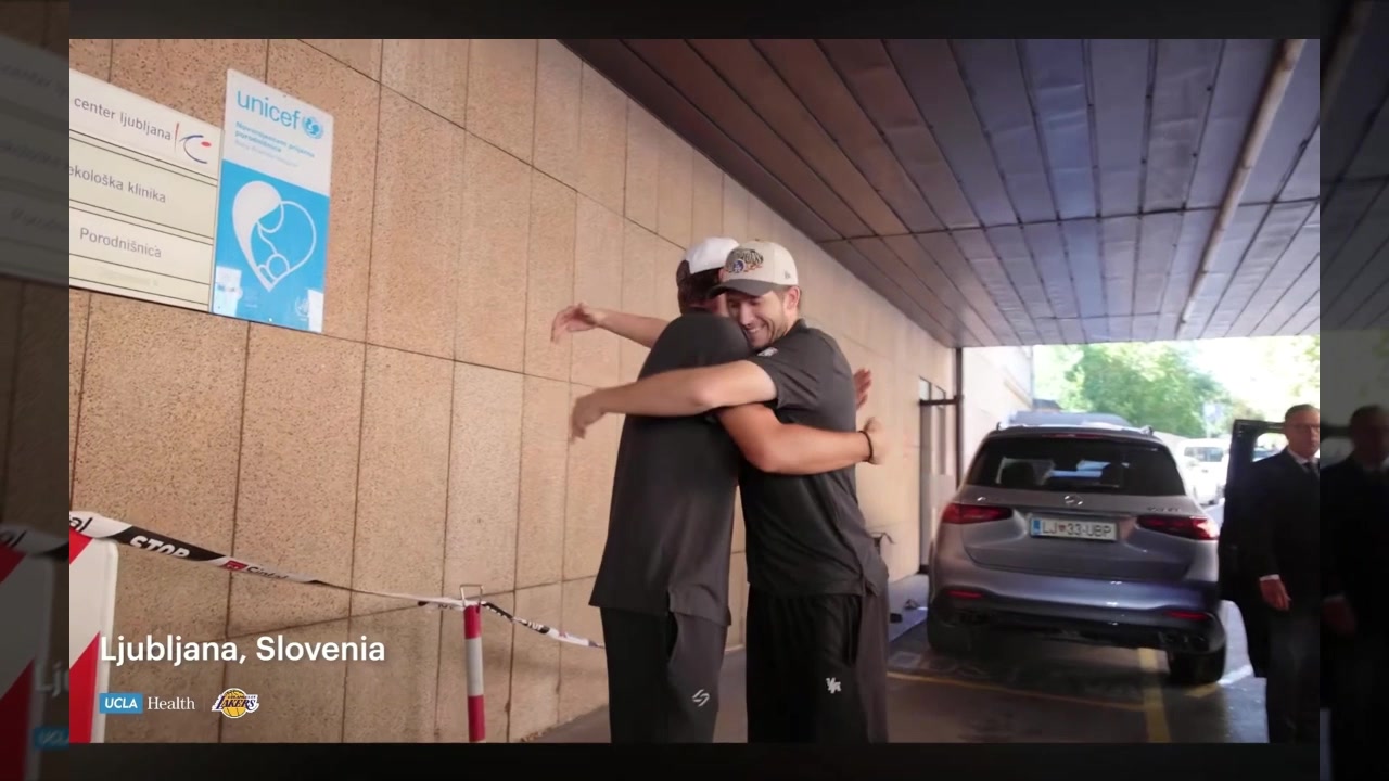 Luka Doni took his Lakers teammates on an exciting trip to the hospital where he was born and introduced them to the doctor who brought him into the world