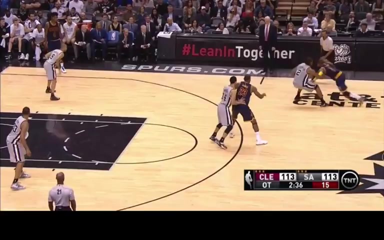 Kyrie drives and banks in a 3 point play to reach 52 points