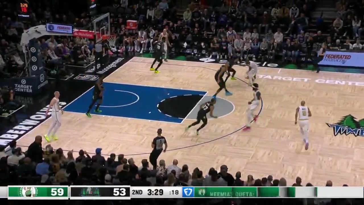 Jaylen Brown knocks down a tough mid-range jumper over his defender