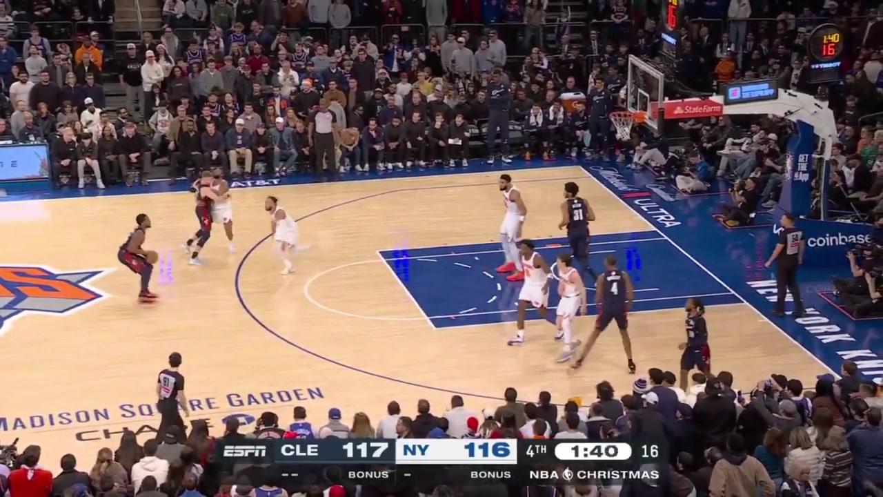 Donovan Mitchell misses the 3 Mikal Bridges with the jumper Darius Garland with the layup and Jalen Brunson with huge 3 to give the Knicks back the lead with a replay