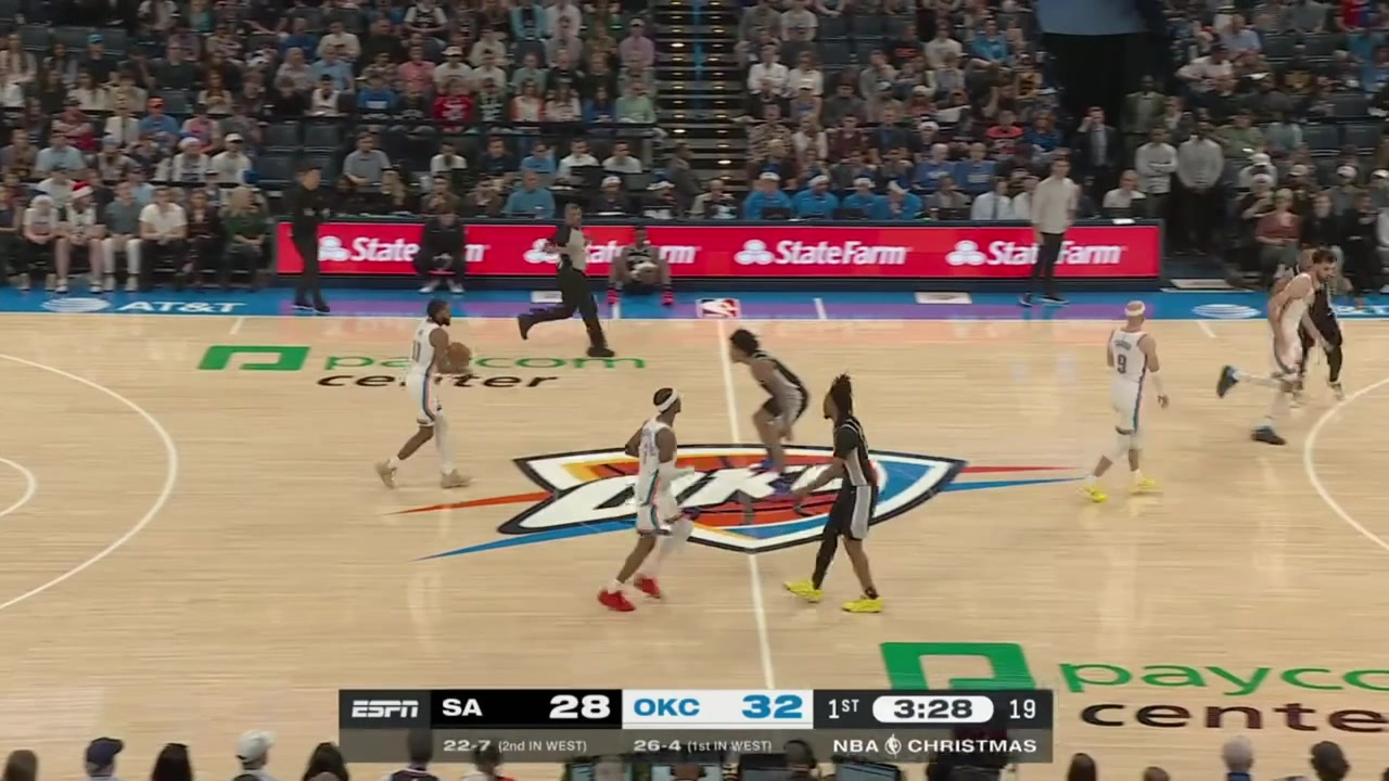 Shai Gilgeous-Alexander goes at Victor Wembanyama and swishes the step back jumper over him with replays
