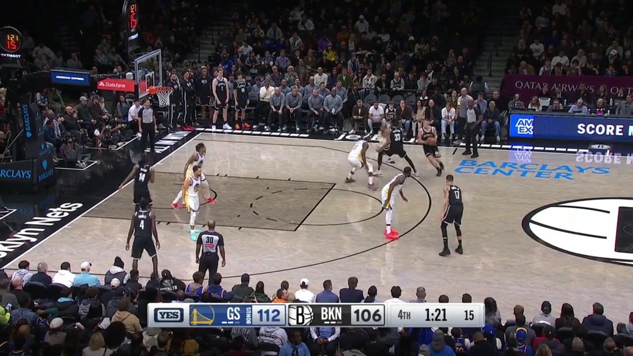 Golden State takes a 10 point lead with two straight steal and score plays