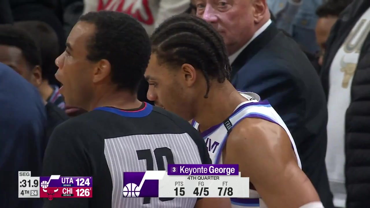 Brice Sensabaugh fakes everyone and scores the game-tying layup to give him 43 points and Nikola Vucevic scores the easy game-winning layup off great hustle by Isaac Okoro and superb pass by Tre Jones with replays Keyonte George misses the potential game-winning 3