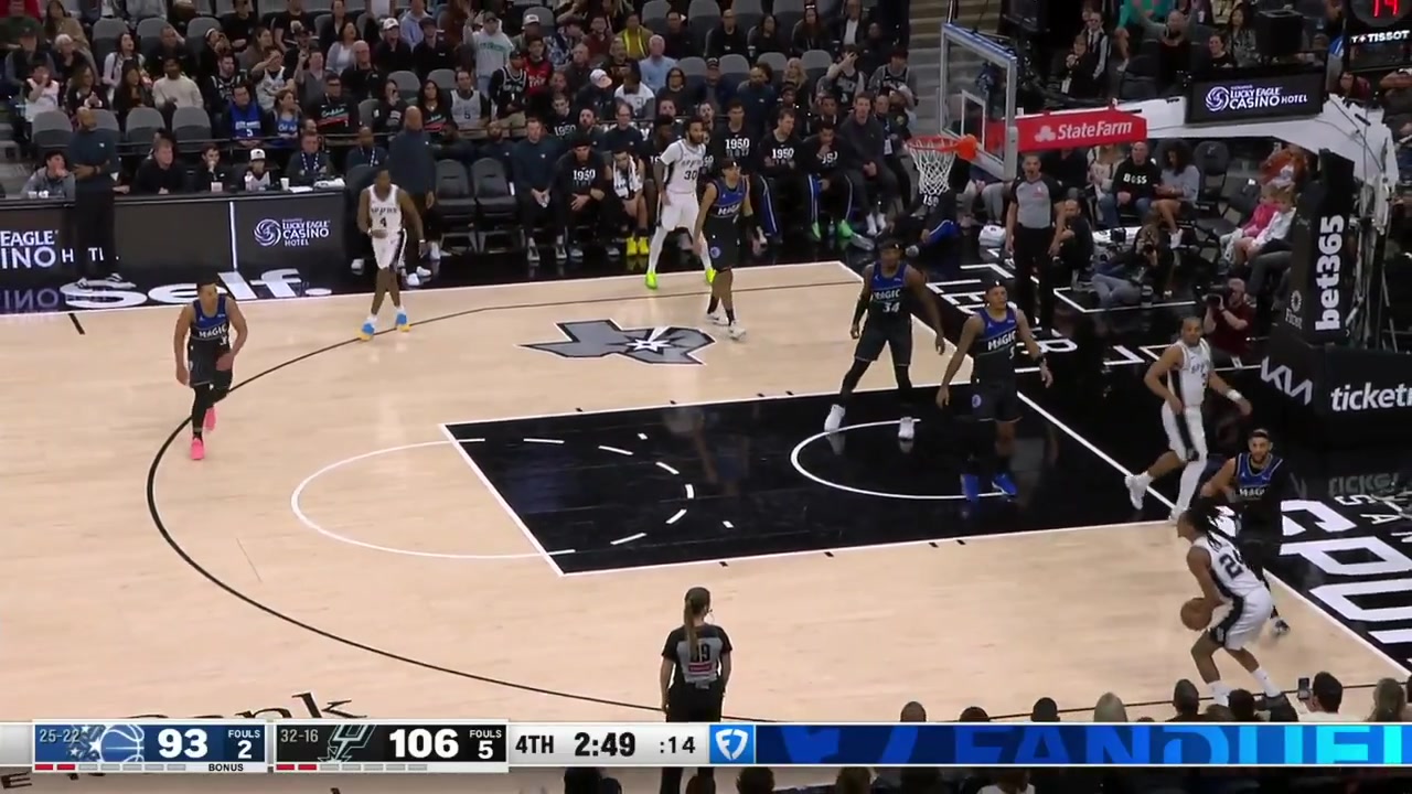 Late in the 4th quarter Desmond Bane gives a cheap shot to the back of Victor Wembanyama who dunks it no foulBane hits Wemby in the face Wemby goes down gets up and finishes with an angry dunk at the other end with replays