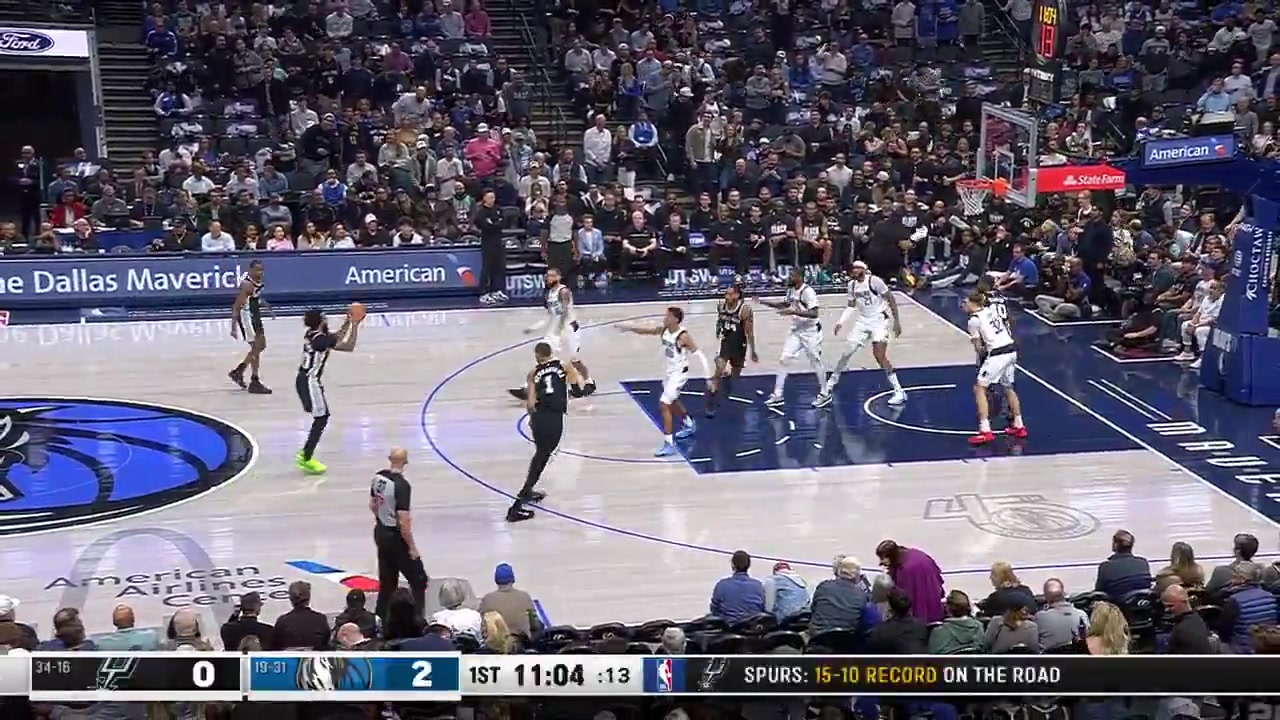 The Spurs' first 9 points against the Mavs Victor Wembanyama three Victor Wembanyama three Victor Wembanyama three