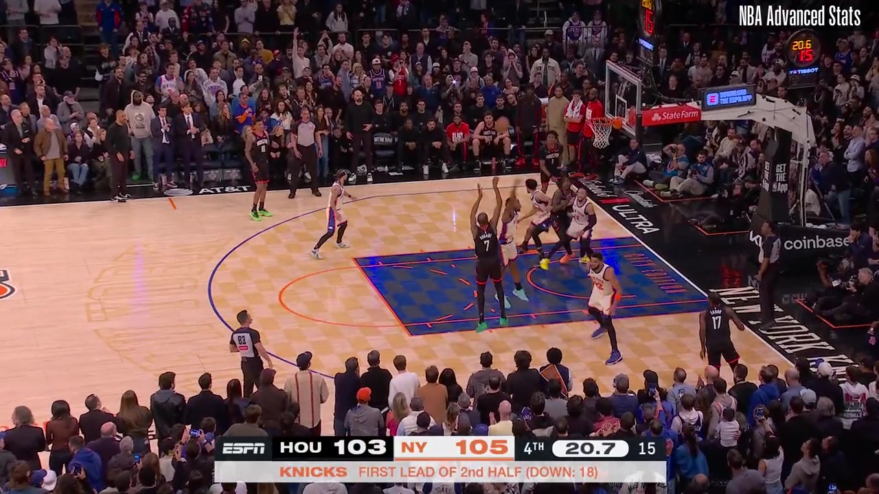 Lowlight KD misses the 3pt shot Eason grabs the rebound and Jabari Smith Jr misses the 3 pointer with 12 seconds left on the shot-clock