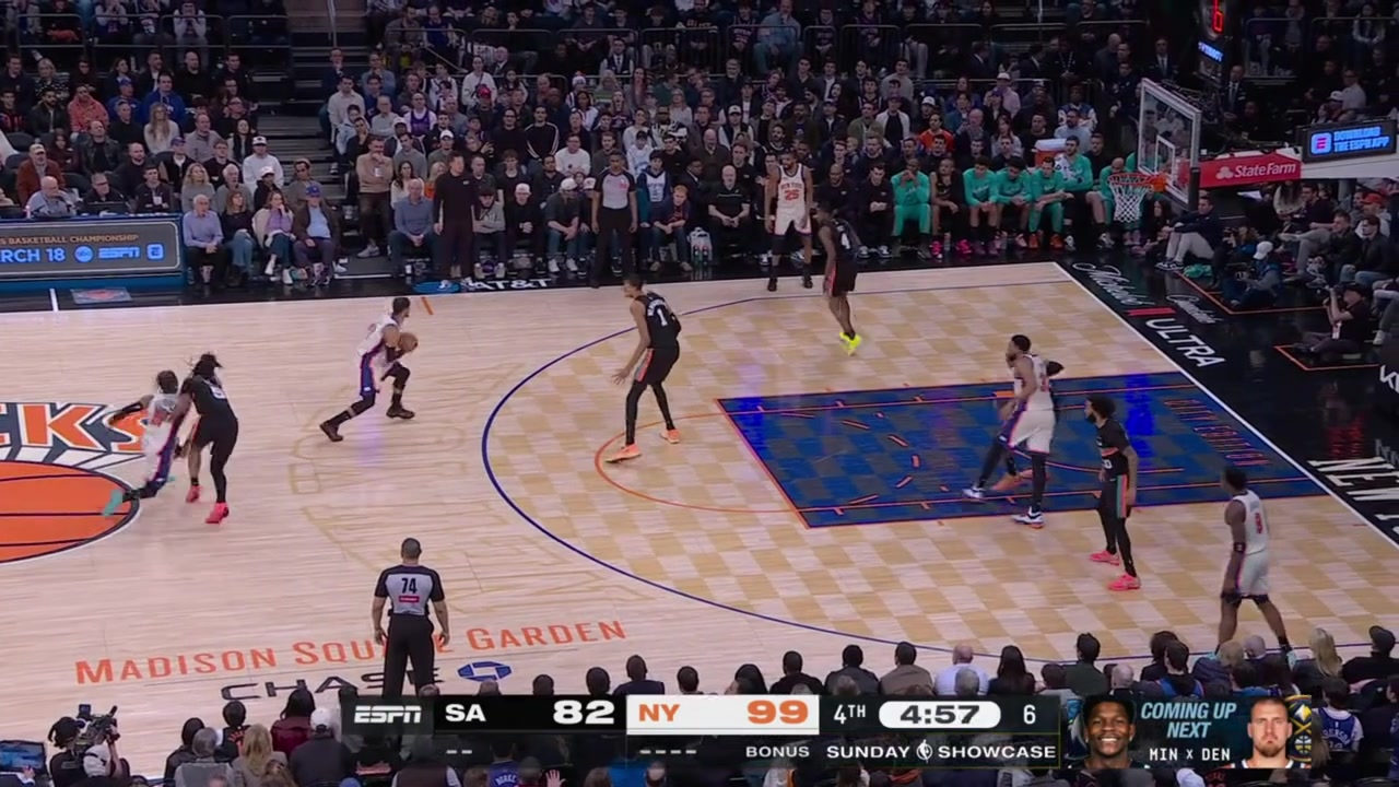 Josh Hart gets the offensive rebound after a relentless effort with replays