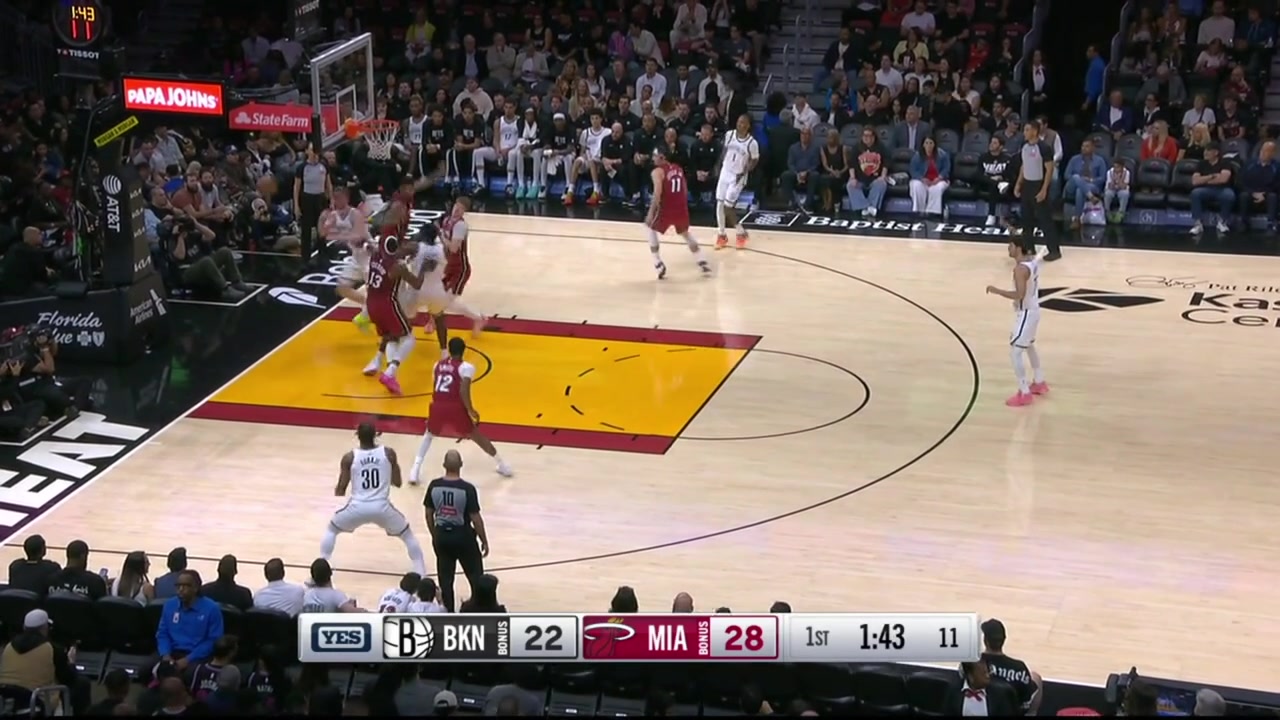 Ben Saraf with the tough finish off the spin move on Kasparas Jakuionis then he locks down Jakuionis forcing a shot clock violation and shortly after dribbles around Jaime Jaquez Jr drops him and scores the layup with his off-hand with a replay