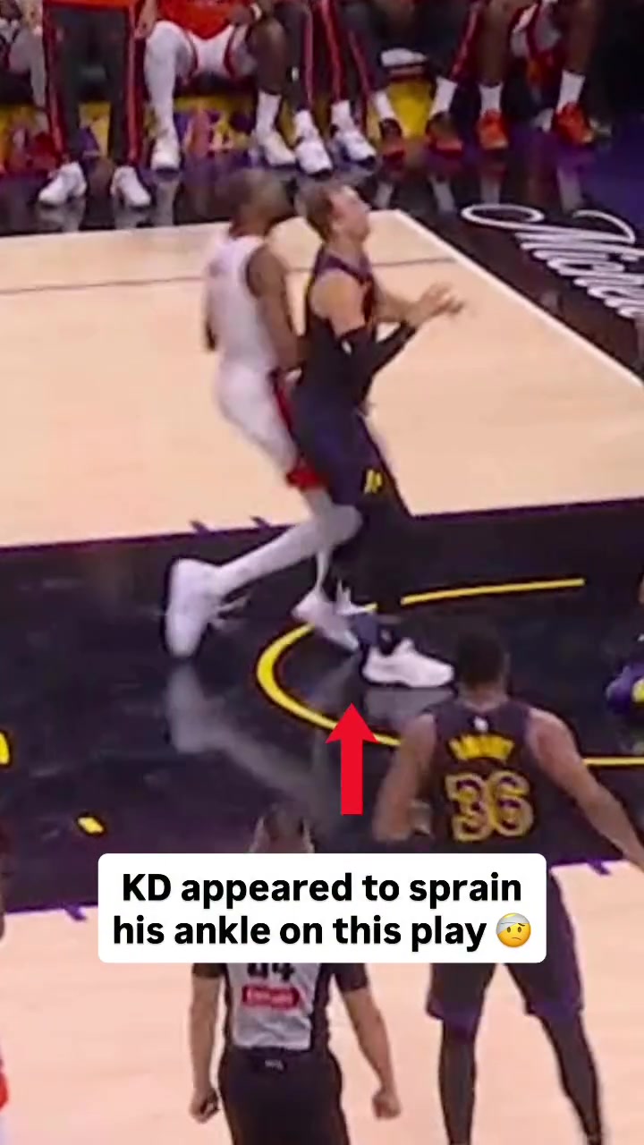 Injury The play where Kevin Durant twisted his ankle