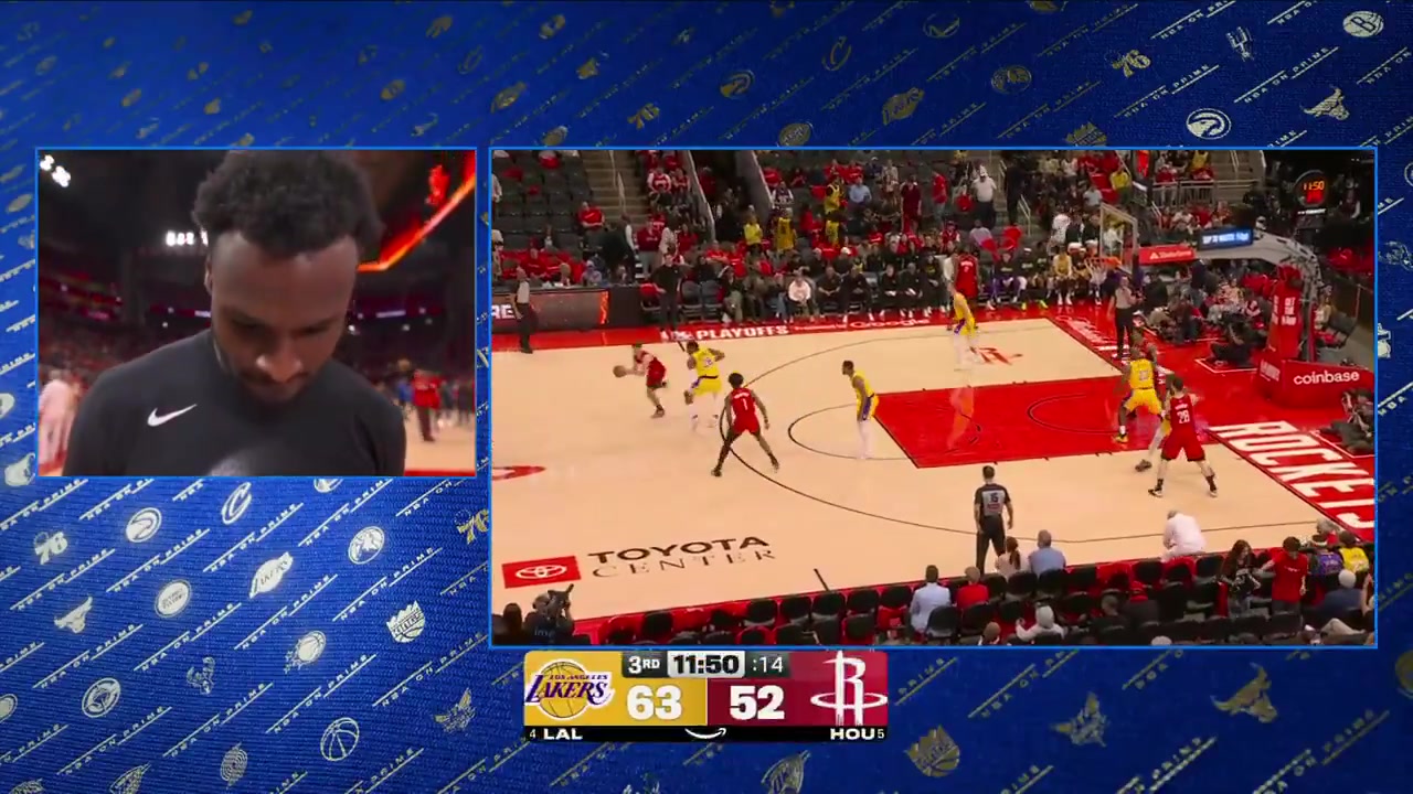 LeBron commits an act of violence against a teammate during the halftime of Lakers-Rockets Gm3