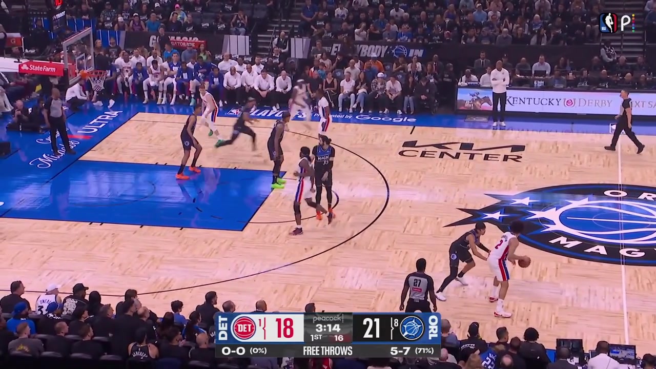 Cade Cunningham with the quick crossover and the And-1 on Paolo Banchero with replays
