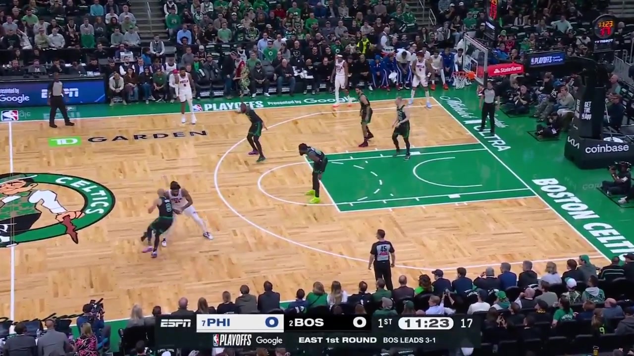 Joel Embiid full highlights vs Boston Celtics last night 113-97 - Game 5 - First Round of the 2026 NBA Playoffs33 Points on 1223 FG 522 05 from 3 910 FT 4 Rebounds 1 Off Reb 8 Assists 3 TOV 1 Block 4 PF and a - of 13 in 3855 minutes played