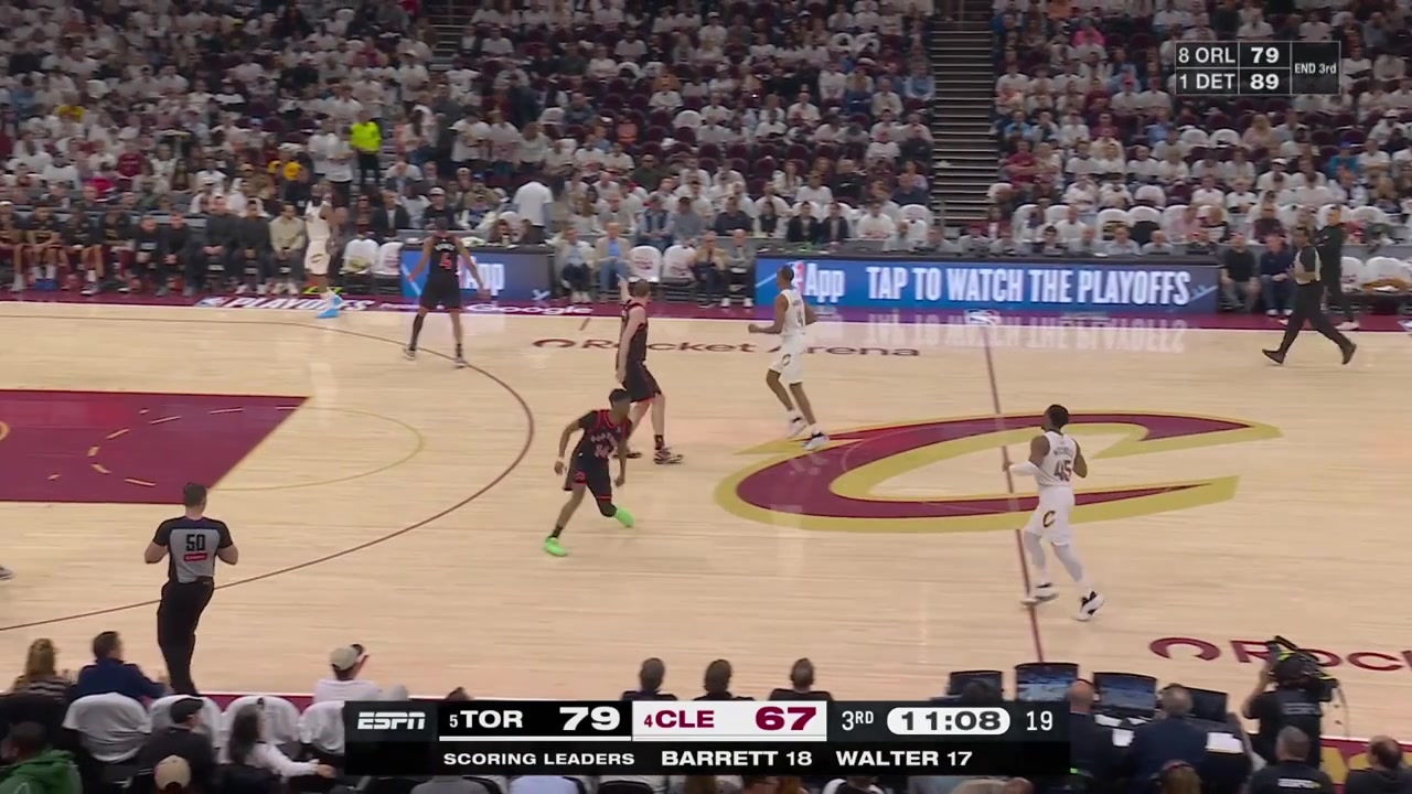 Donovan Mitchell with the powerful dunk off the crossover and then the layup with a replay