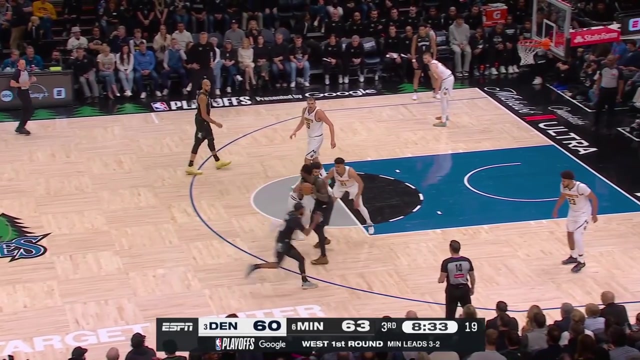 Terrence Shannon Jr scores a layup Cameron Johnson is called for the offensive foul as Mike Conley drops to the floor and Shannon Jr scores another layup giving him 16 points in the game