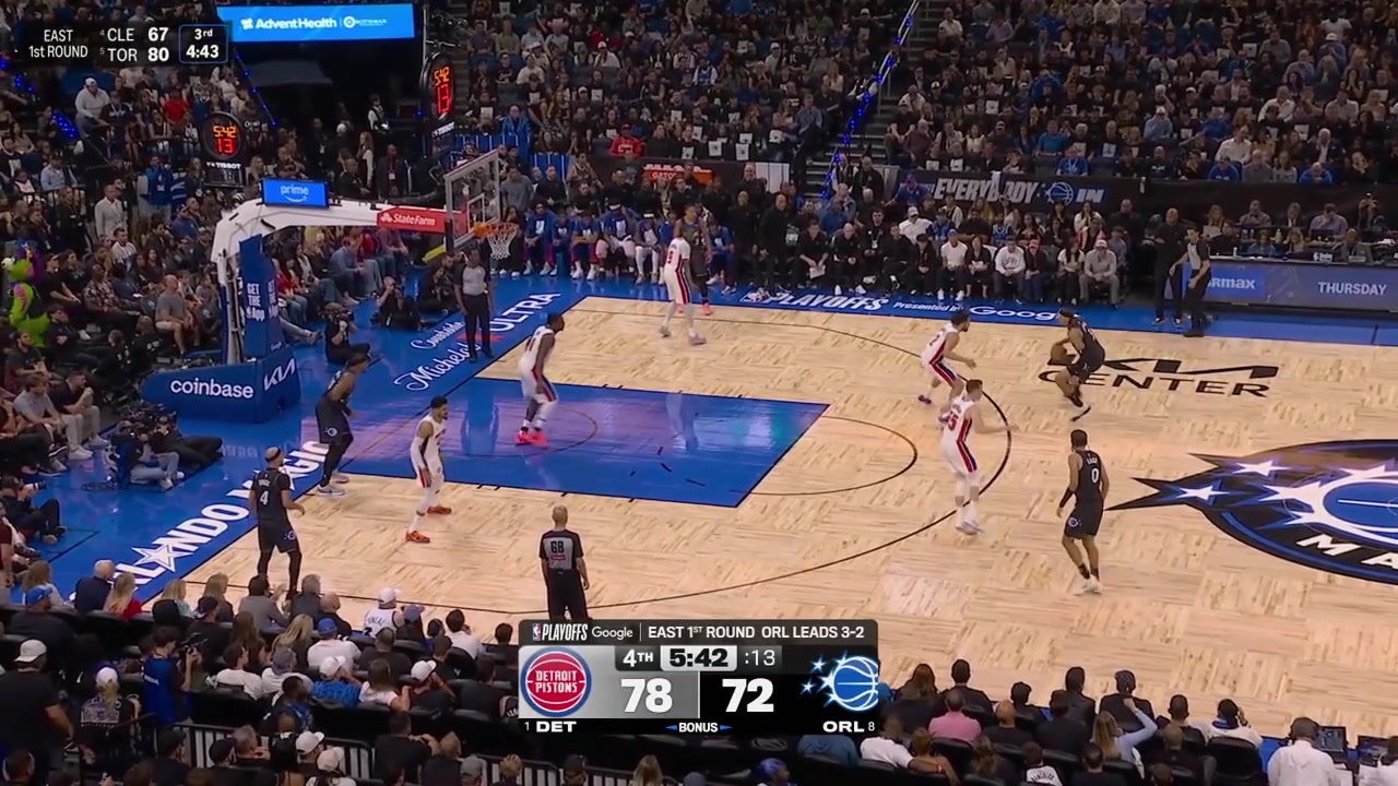 Paolo Banchero misses the jumper as the Magic with 19 consecutive missed field goalsTobias Harris hits the turnaround fadeaway jumper over Jalen Suggs at the other end