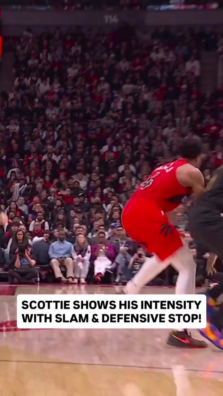 Incredible sequence from Scottie Barnes taking over on both ends against the Cavs