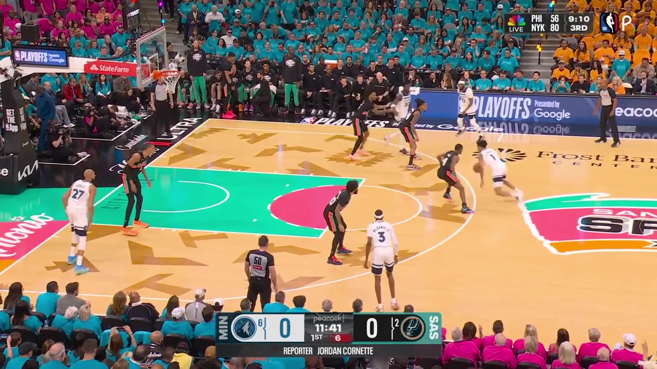 Victor Wembanyama blocks a layup Rudy Gobert blocks a layup at the other end and Wemby blocks another layup with replays The French Blockade