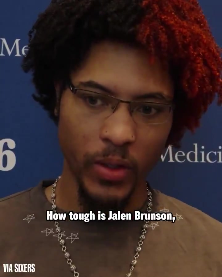 Barker Kelly Oubre when asked how tough it is guarding Jalen Brunson - I dont know I just know he has a big head
