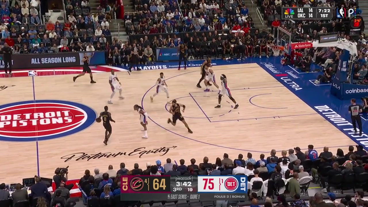 Donovan Mitchell hits the corner 3 Max Strus with the layup the steal and Dennis Schroder with the layup to cut the Pistons lead to 4 with replaysA 7-0 run in 69 seconds for the Cavs