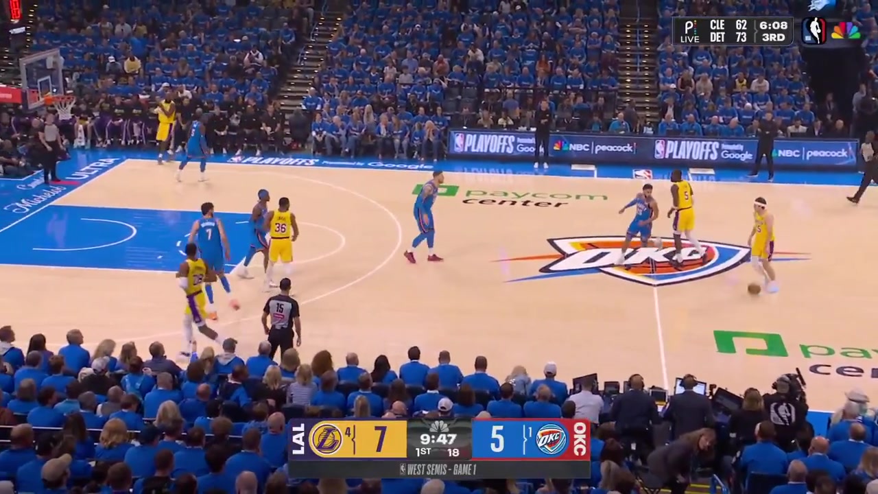 Austin Reaves full FOOTAGE vs Oklahoma City Thunder 90-108 L - Game 1 - Western Semifinals - 2026 NBA Playoffs8 Points on 316 FG 188 05 from 3 22 FT 5 Rebounds 1 Off Reb 6 Assists 4 TOV 1 Block 3 PF and a - of -10 in 3555 minutes played