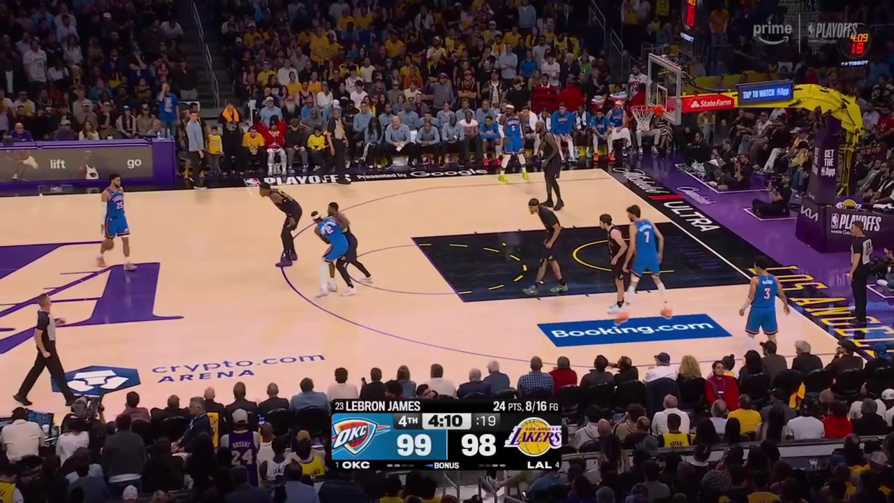 SGA puts the moves on Rui and drills the stepback three