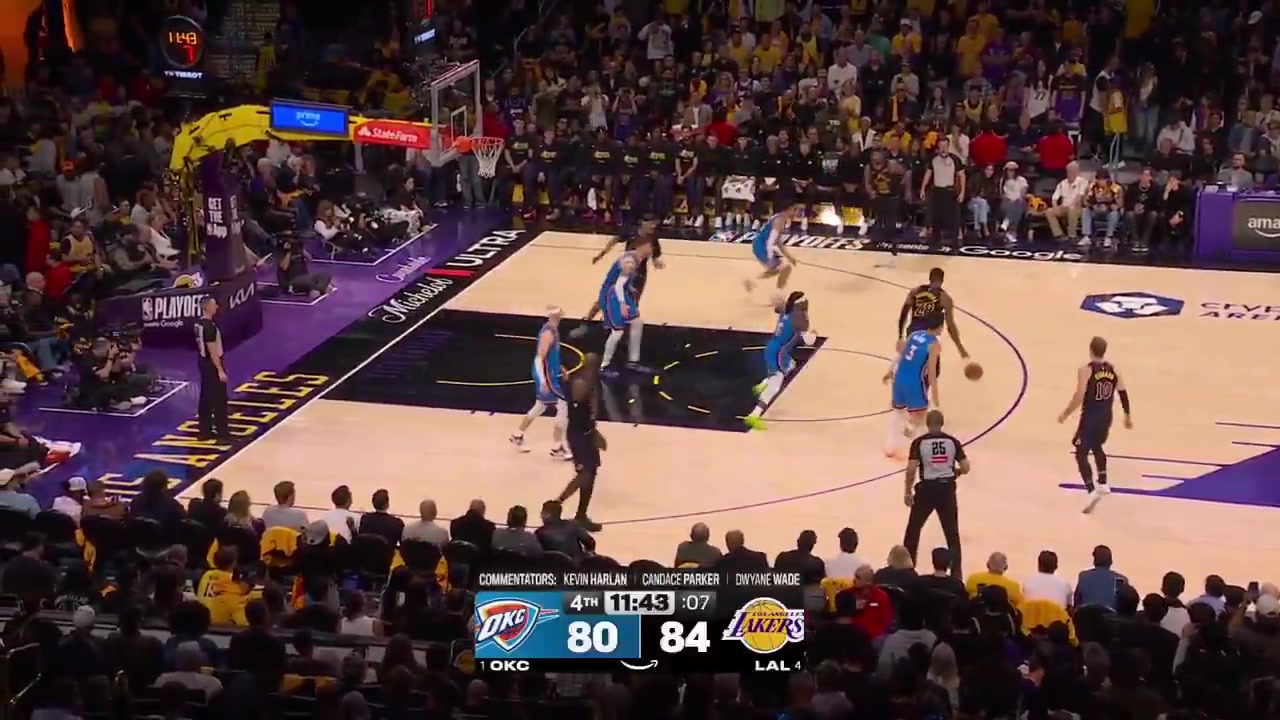All the possessions in the 4th quarter - Los Angeles Lakers vs Oklahoma City Thunder - Game 4 - Western Semifinals - 2026 NBA PlayoffsThe Thunder win game 4 and complete the sweep in a dramatic game
