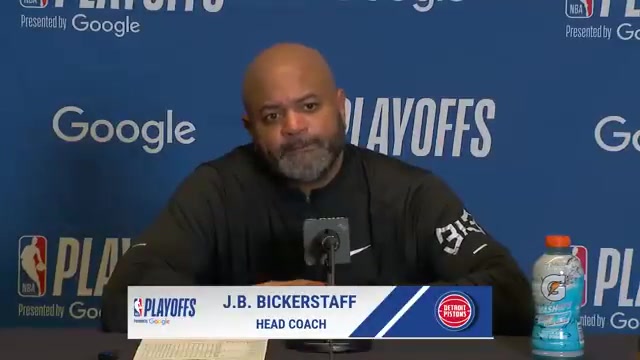 JB Bickerstaff on the officiating It's interesting to see the difference on both sides of the ball Watch when Duncan Robinson comes off screens and the amount of hands that are on him and whistles aren't being blown We'll send the clips to the league to see what it is