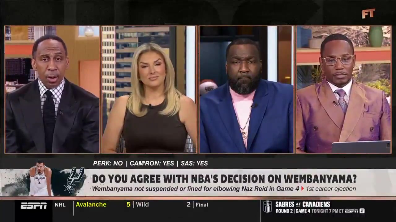 Steven A Smith thinks the Timberwolves would rather have Victor Wembanyama on the floor beacuse of how skinny he is