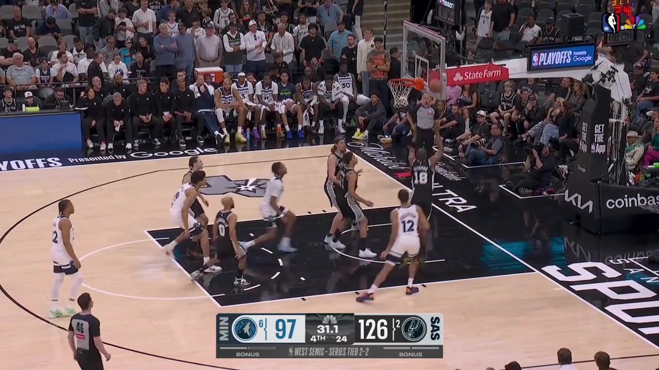 The final moments of game 5 - San Antonio Spurs vs Minnesota Timberwolves - Western Semifinals - 2026 NBA PlayoffsThe Spurs go up 3-2 in the seriesIncluding a postgame interview on the court with Victor Wembanyama