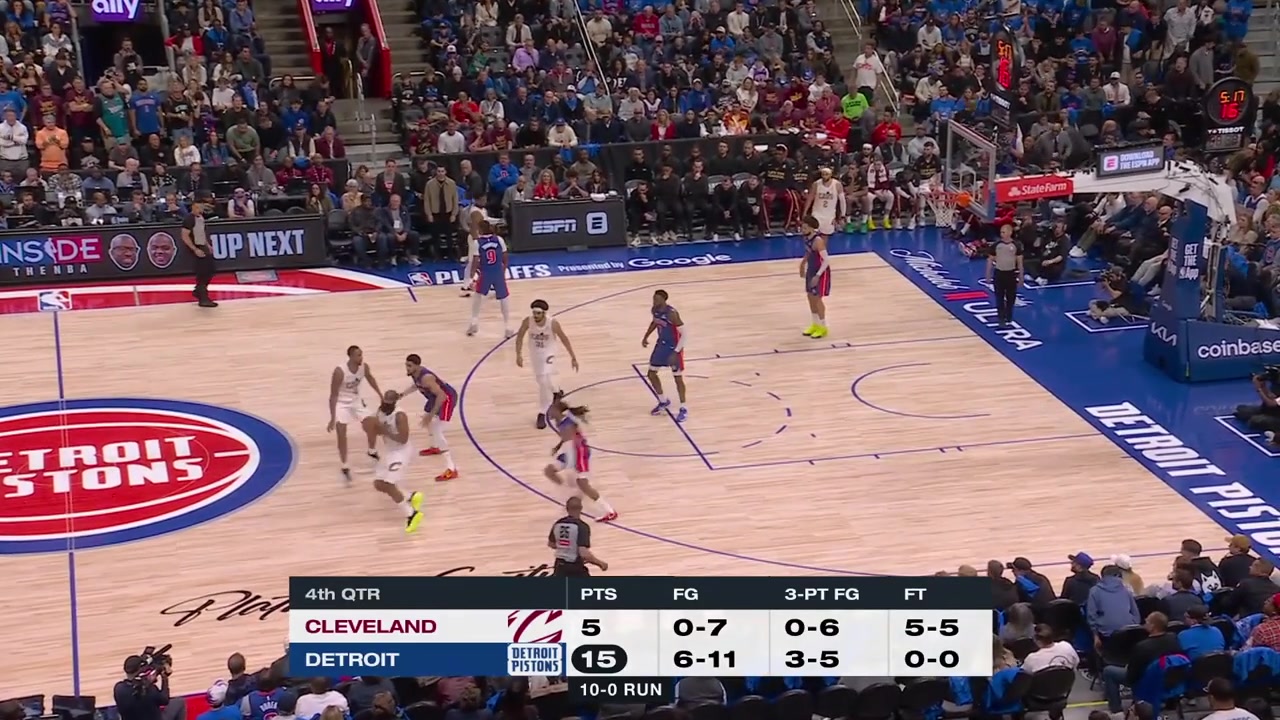 Ausar Thompson with a great block on Jarrett Allen's floater attempt Daniss Jenkins recovers the ball and Ausar gets fouled on the driving layup attempt with replaysAusar also makes both free throws