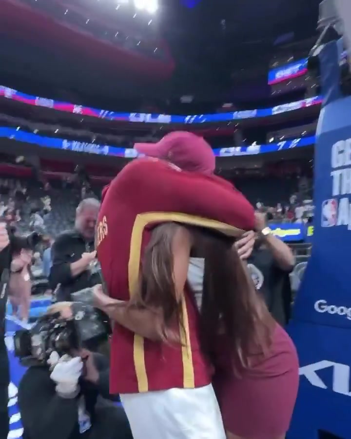 Donovan Mitchell celebrates reaching the Eastern Conference Finals alongside his fiance Coco Jones