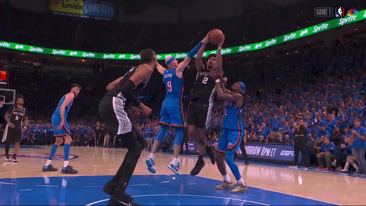 Harper gets slapped in the face by Caruso then windmill slapped in the face by SGA then shoved to the ground Deemed a common foul Alternate angle