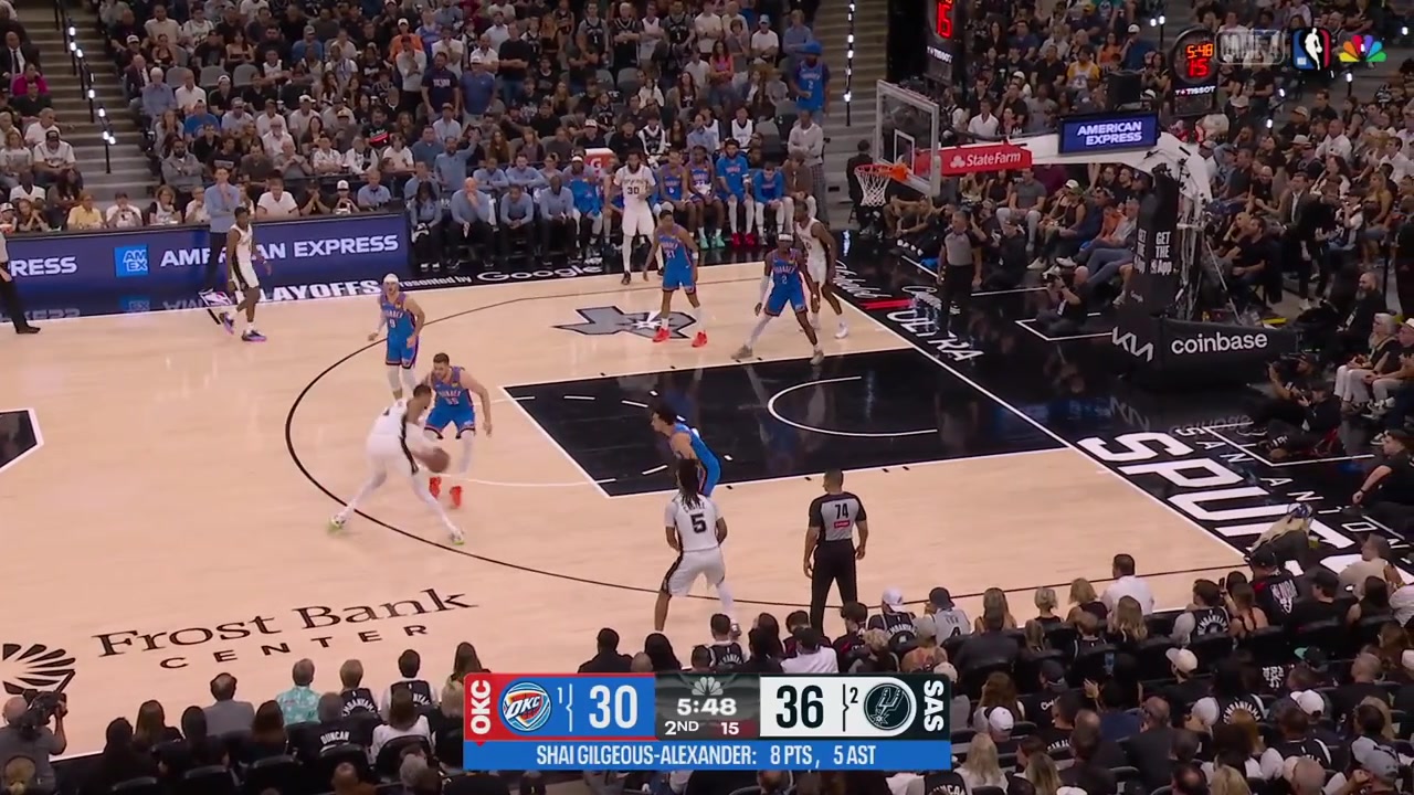 Victor Wembanyama misses the tough alley-oop dunk and tips in the ball in right after15 Points for Wemby