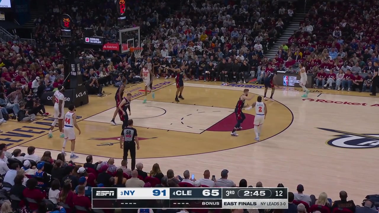 Landry Shamet hits his 3-pointer of the night going 44 in the game and 1213 in the Eastern Conference Finals seriesReceives the 'BANG' from Mike Breen too