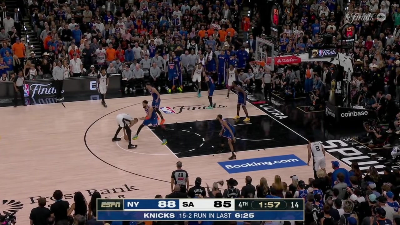 KAT Gets Called for His 6th Personal Foul on Wemby Is Now Out of the Game