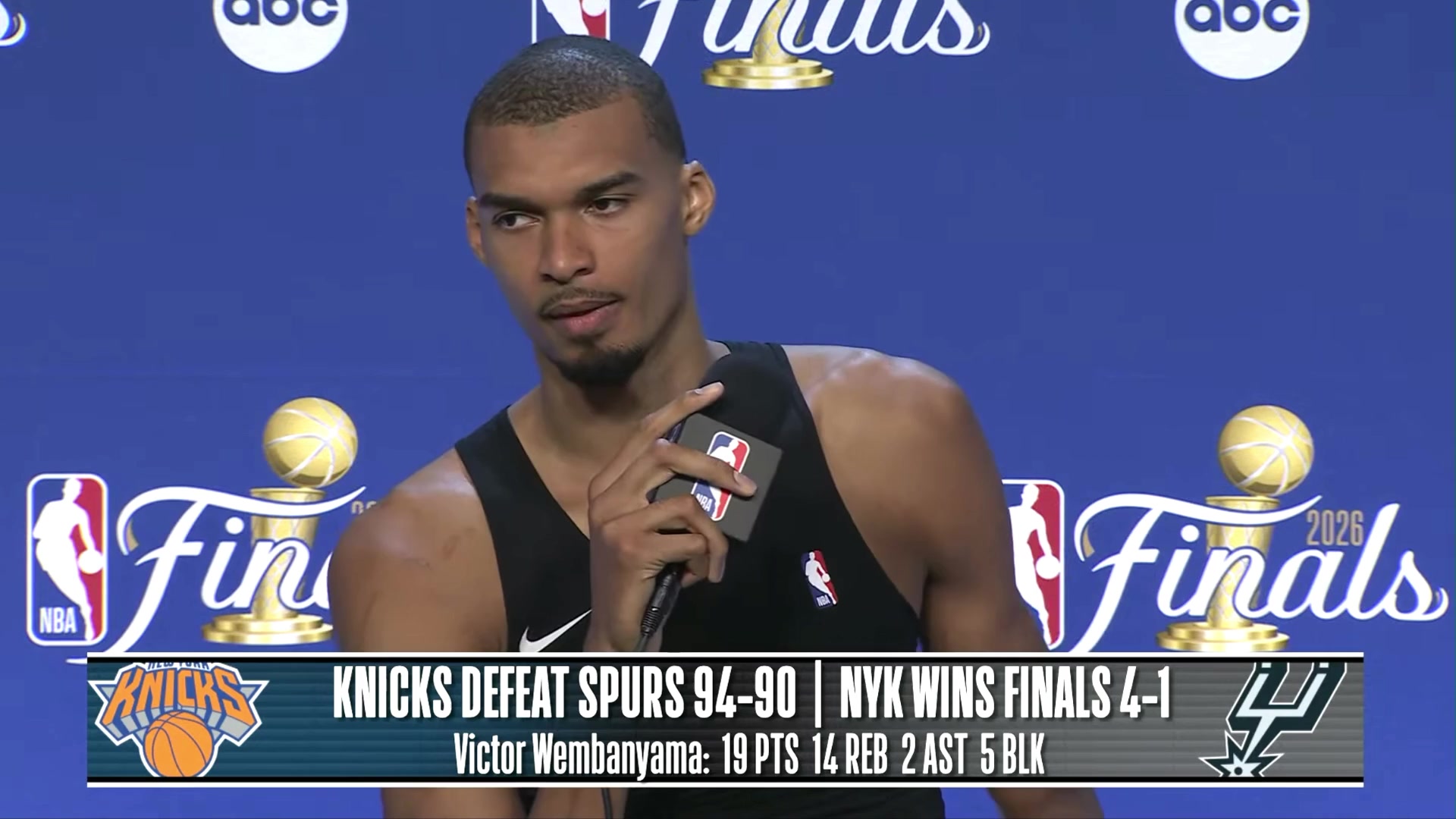 Wemby in french on the reason they lost in this finals We don't lack talent we don't lack abilities we just make too many mistakes I make too many mistakes