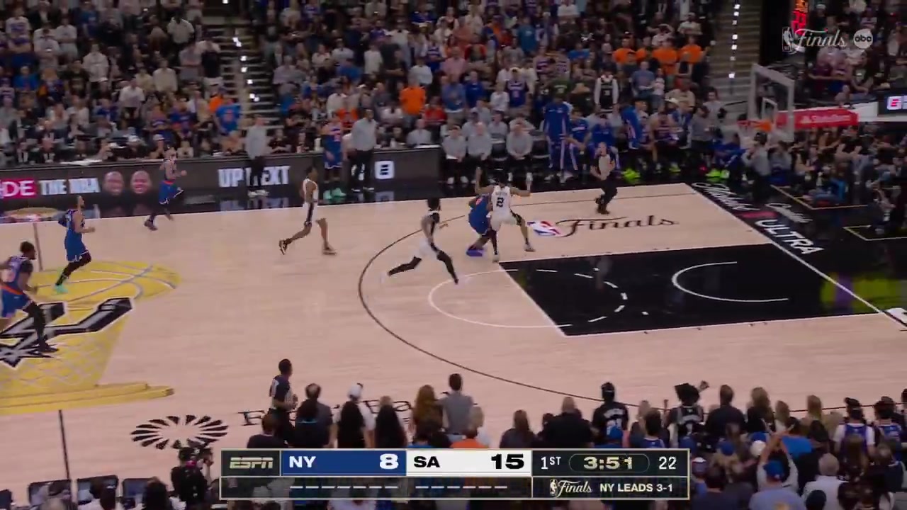 Mitchell Robinson full FOOTAGE vs San Antonio Spurs last night 94-90 W - Game 5 of the 2026 NBA Finals5 Points on 12 FG 02 FT 10 Rebounds 6 Off Rebs 2 Assists ZERO turnovers 1 PF and a - of 5 in 1959 minutes off the bench