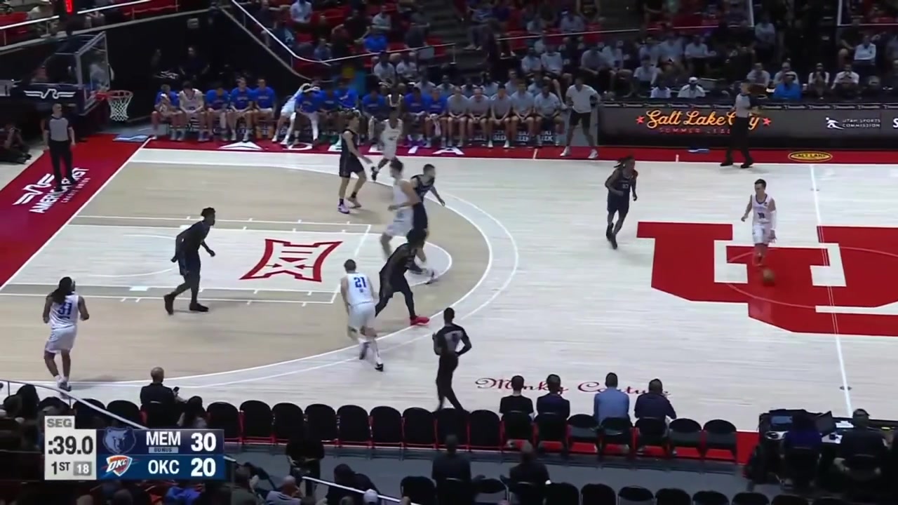 Aday Mara with his first Salt Lake City Summer League bucket