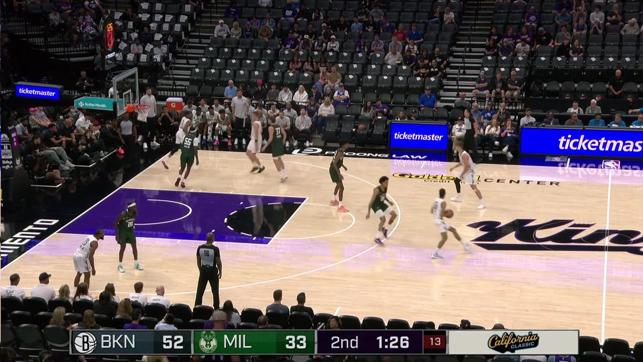 John Butler Jr blocks the dunk attempt by John Ukomadu 3rd block and Luke Travers hits the 3-pointer off an assist by Kira Lewis Jr with a replay
