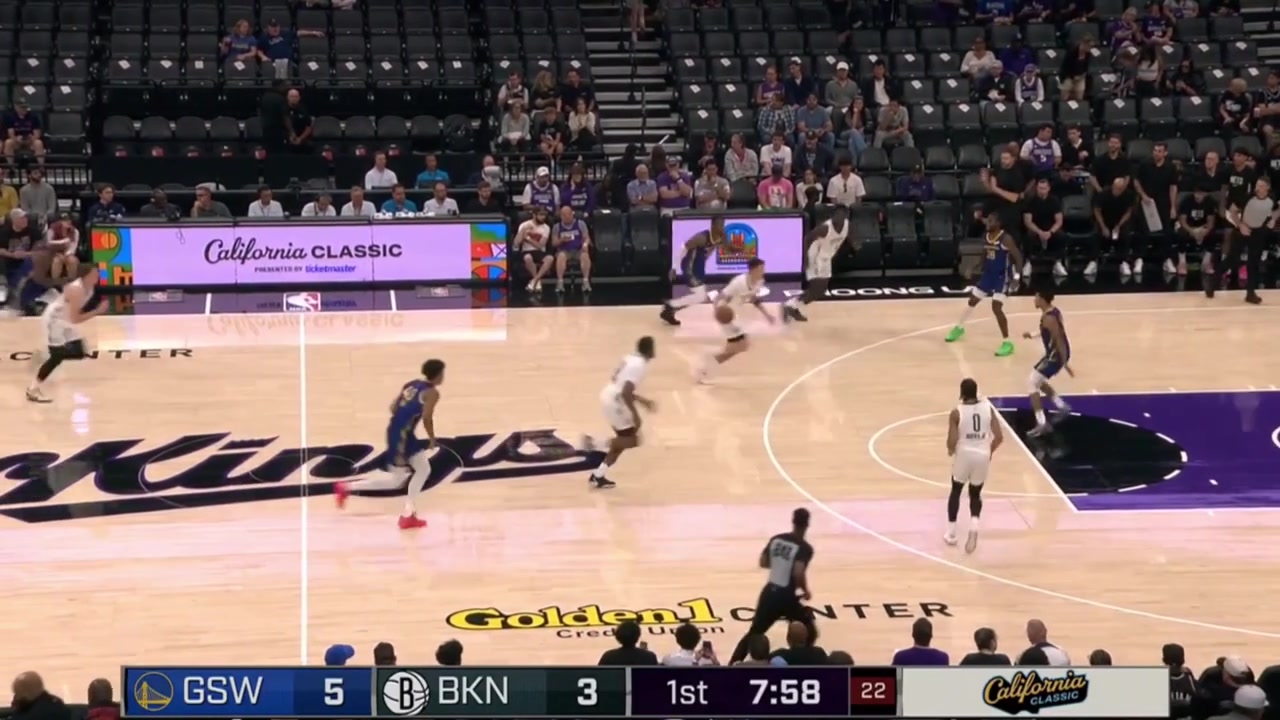 Mikel Brown Jr swishes the silky smooth 3 for his first shot attempt and first bucket in the NBA